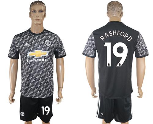 Manchester United #19 Rashford Black Soccer Club Jersey